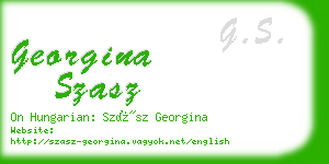 georgina szasz business card